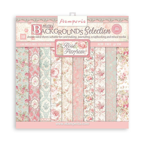 Stamperia - Rose Parfum - 12x12  Paper Pack "Backgrounds"