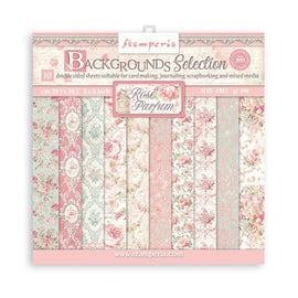 Stamperia - Rose Parfum - 8x8 Paper Pack "Backgrounds"