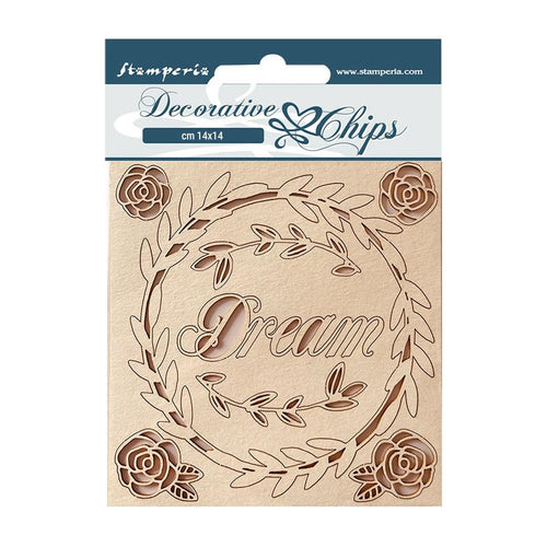 Stamperia - Rose Parfum - Decorative Chips (14x14cm) "Dream"