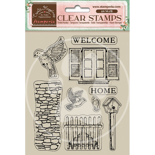 Stamperia - Create Happiness Welcome Home - Acrylic Stamp 14x18cm "Birds"