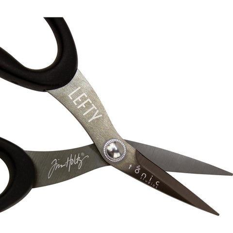 Tim Holtz - Non-Stick Titanium Micro Serrated Scissors 7" - Left Handed