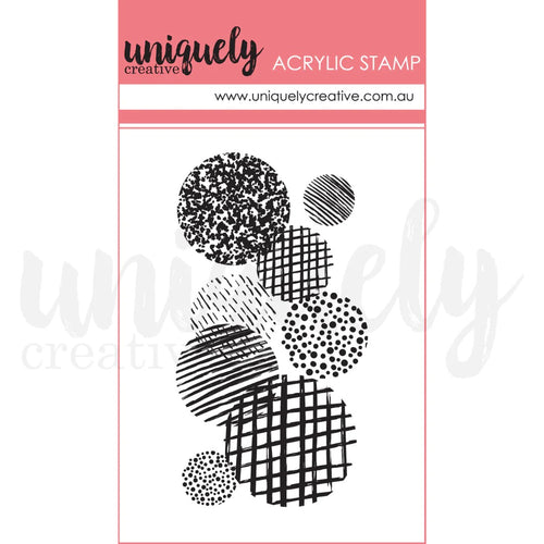 Uniquely Creative - Class in Session - Mini Acrylic Stamp - Texture Circles