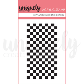 Uniquely Creative - Main Street - Mini Acrylic Stamp "Checkerboard"
