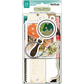 Vicki Boutin - Fernwood - Ephemera "Journaling Tags W/Ring" (13pcs)