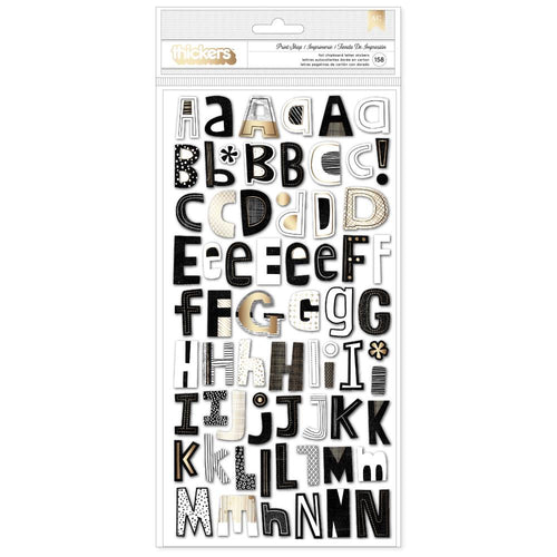 Vicki Boutin - Print Shop - Thickers Stickers "Alpha Chipboard with Gold Foil"