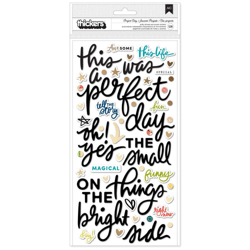 Vicki Boutin - Print Shop - Thickers Puffy Stickers "Perfect Day Phrase & Accent"