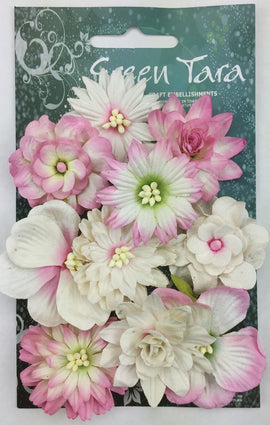 Green Tara Flowers - Cornflowers - Rose