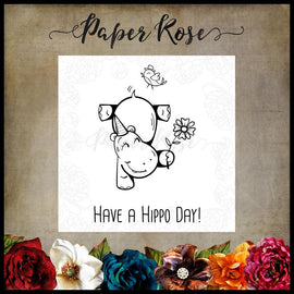 Paper Rose - Hippo Day Stamp