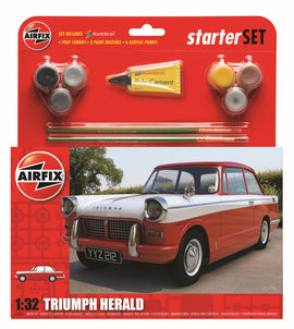 Airfix - Medium Starter Set - Triumph Herald 1:32 - Red (Skill Level 1)