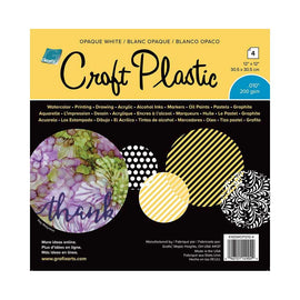 Grafix - Craft Plastic - 12x12 Opaque White (4pk)