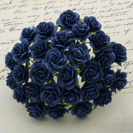 Open Roses - Navy Blue