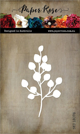 Paper Rose - Baby Blue Medium Eucalyptus Branch Metal Die