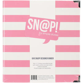 Snap! Designer Binder Album 6x8 - Pink Stripe