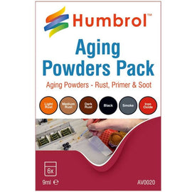 Humbrol - Aging Powders Pack - Rust, Primer & Soot