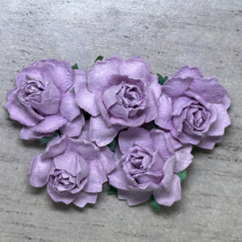 Cottage Roses - Lilac 25mm (5pk)