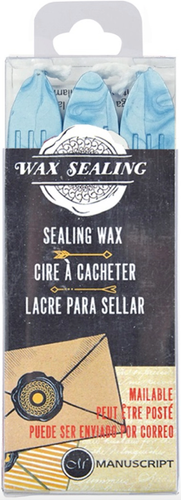 Manuscript Sealing Wax with Wick - Powder Blue (3pk)
