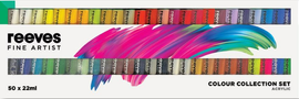 Reeves Fine Artist - Acrylic Colour Collection Set 22ml (50pc)