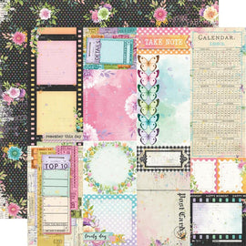 Simple Stories - Simple Vintage Life in Bloom - 12x12 Paper "Journal Elements"