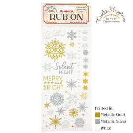 Stamperia - Create Happiness Christmas Plus - Rub-on - Snowflakes