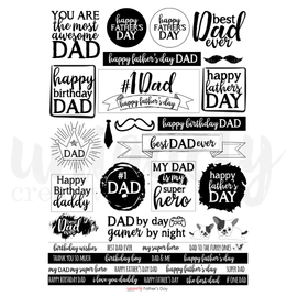 Uniquely Creative - Father's Day Sentiments - A4 Cut-A-Part Sheet