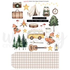 Uniquely Creative - Father's Day Happy Camping - A4 Cut-A-Part Sheet”