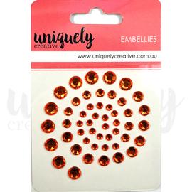 Uniquely Creative - Embellies - Rhinestones "Peach" (Orange)